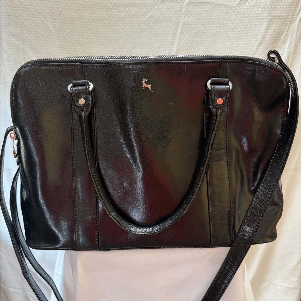 Ashwood Black Leather Handbag